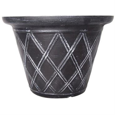 GROWER SELECT ENVIROBLEND 16IN LATTICE PLANTER WEATHERED BLACK 12/CS — photo 1 of 2