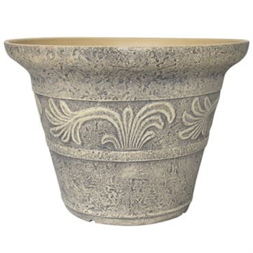 GROWER SELECT ENVIROBLEND 16IN TUMBLED SCROLL PLANTER STONE 12/CS — photo 1 of 2