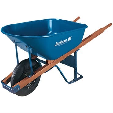 Ames 6cf Jackson Contractor Steel Wheelbarrow Blue — photo 1 of 2