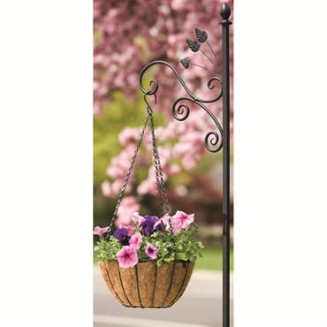 Panacea 84" Shepherd Hook With Leaves — photo 1 of 2