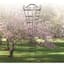 Panacea 84" Romantic Fan Curved Trellis Black — thumbnail 1 of 2