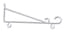 Panacea 15" White Hanging Plant Bracket — thumbnail 1 of 2