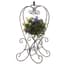 Panacea 40" Heart Shaped Folding Basket Hanger Black — thumbnail 1 of 2