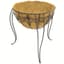 Panacea 16" Plant Stand With Liner & Finial Black — thumbnail 1 of 2