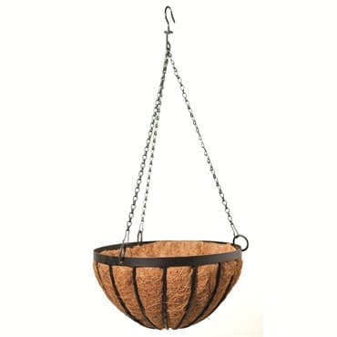 Panacea 14" Black Cotswold Hanging Basket — photo 1 of 2