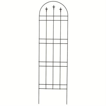 Panacea 72" Black Arch Trellis With Finials — photo 1 of 2
