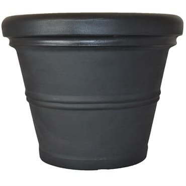 Tusco 15.5" Rolled Rim Planter Black — photo 1 of 2