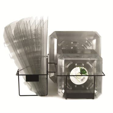 Plastec 48pc Square Saucer With Display Rack — photo 1 of 2