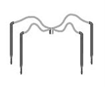 NET 18" 4-Way Flat MOD Manifold Assembly Short Angle Arrow Dripper w/ Super Flex UV White PE Tubing 25/Bag — photo 1 of 2
