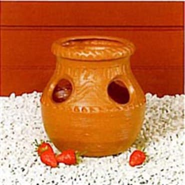 Union 8" High Strawberry Jar Terra Cotta 4-2" Holes — photo 1 of 2