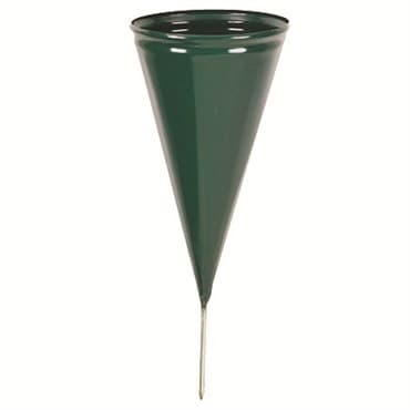 Memorial Vase Metal Cone Green — photo 1 of 2