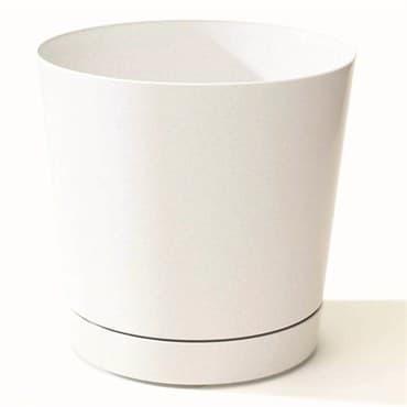 Majestic 12" Cylind Pot White Full Depth Glossy — photo 1 of 2