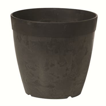 StoneArt 8" Round Dolce Planter Black — photo 1 of 2