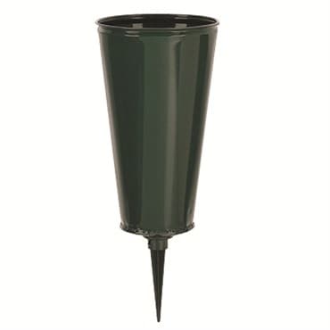 Memorial Vase 4" Green Small Flat Bottom — photo 1 of 2