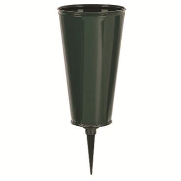 Memorial Vase 5" Green Large Flat Bottom — photo 1 of 2