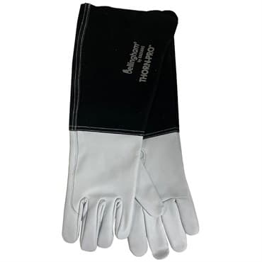 BGC ThornPro Goatskin Gauntlet Glove Small White w/ Black Cuff — photo 1 of 2