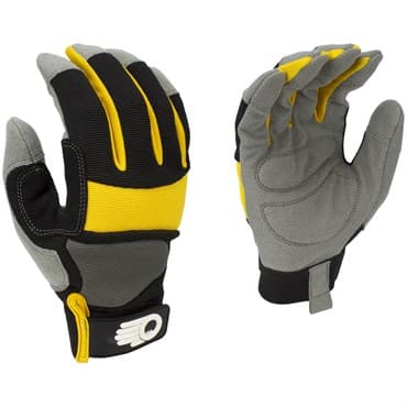 BGC Mens Synthetic Palm Performance Glove M Black Gray Yellow — photo 1 of 2