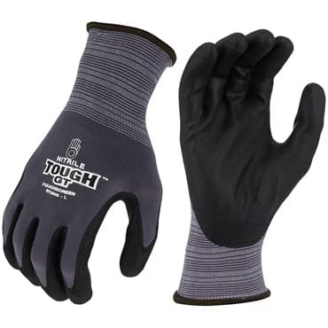 BGC Nitrile Tough GT Touchscreen Foam Nitrile Glove Large Grey Black — photo 1 of 2