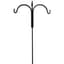 AGW 90"x24" Square Tall Double Shepherd Hook w/ Finial Black — thumbnail 1 of 2