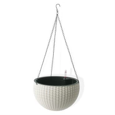 Algreen Modena Rattan Hanging Basket White — photo 1 of 2