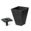 Algreen Valencia 10" Planter with Insert Black Marble — thumbnail 1 of 2