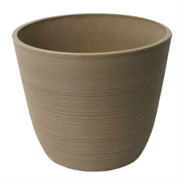 Algreen Valencia 14"x11" Round Ribbed Taupe — photo 1 of 2