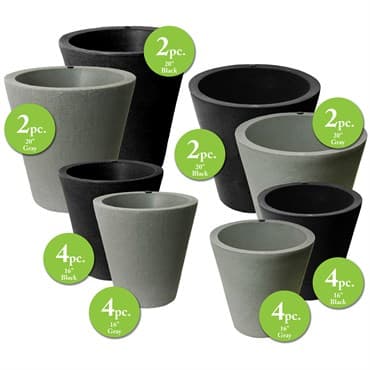 Algreen 24pc Crete Olympus Planter Display Warm Gray Black — photo 1 of 2