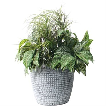 Algreen Acerra 16"x14" Mosaic Planter Concrete — photo 1 of 2