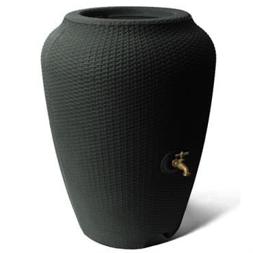 Algreen 50gal Wicker Rattan Rain Barrel Black — photo 1 of 2