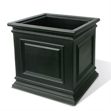 Algreen 16" Covington Cube Self Water Planter Black — photo 1 of 2