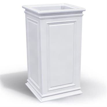 Algreen 27" Covington Pillar Self Water Planter White — photo 1 of 2