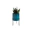 APM 10" Art Glass Planter Blue Teal — thumbnail 1 of 2