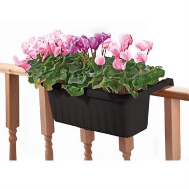 Apollo 24" Adjustable Railing Planter Black — photo 1 of 2