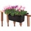 Apollo 24" Adjustable Railing Planter Black — thumbnail 1 of 2
