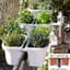 Apollo 16" Double Sided Adjustable Railing Planter White — thumbnail 1 of 2