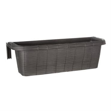Apollo 24" Rattan Adjustable Rail Planter Grey — photo 1 of 2