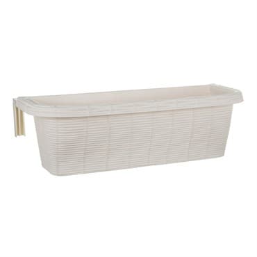 Apollo 24" Rattan Adjustable Rail Planter White — photo 1 of 2