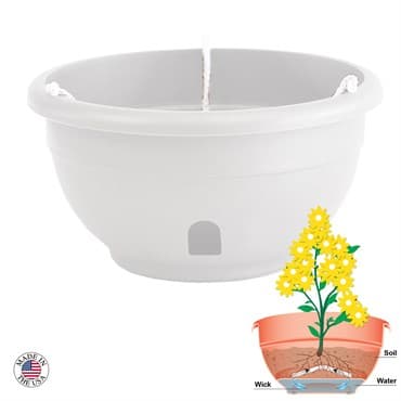 Apollo 12" Eezy Gro Hanging Basket White — photo 1 of 2