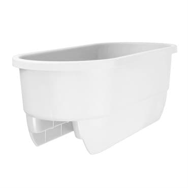 Apollo 24" Dual Deck Rail Planter White — photo 1 of 2