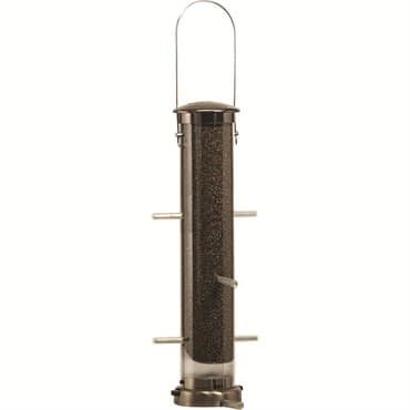 Aspects Medium Brushed Nickel Thistle Tube Feeder Quick Clean — photo 1 of 2