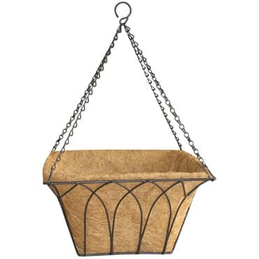 Austram 12" Lotus Square Hang Basket with Chain — photo 1 of 2
