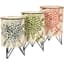 Braun Stamped Floral Planters — thumbnail 1 of 2