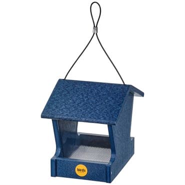 Birds Choice Hopper Feeder Recycled Plastic Navy Peony 1.5# Capacity — photo 1 of 2