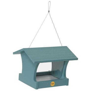 Birds Choice Hopper Bird Feeder Recycled Plastic Lake Blue 3.5# Capacity — photo 1 of 2