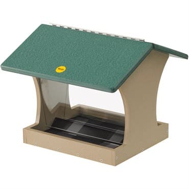 Birds Choice Small Hopper Feeder Recycled Plastic Tan & Green 1.5# Capacity — photo 1 of 2