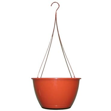 Bld 12.00 SL Hanging Basket W/TERRACOTTA 19" FLEX HGR TERRACOTTA 25/CS — photo 1 of 2