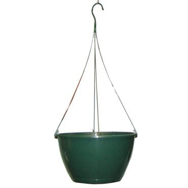 BLD 12" SL Hanging Basket with 19" Flex Hanger Green 25/CS — photo 1 of 2