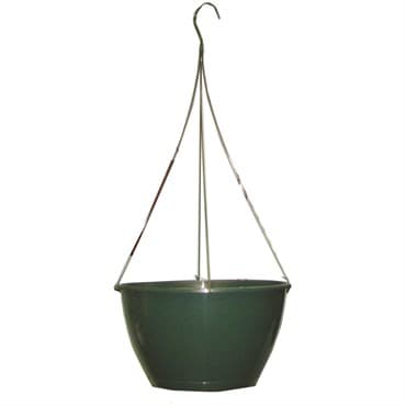 BLD 16.00 SL HANGING BASKET 16.00 X 9.75 18.9 L 5 GALLON WITH GREEN FLEX 26"HANGER GREEN 15/CS  20CS/PL — photo 1 of 2
