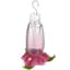 Classic 12oz Glass Floral Hummingbird Feeder Pink — thumbnail 1 of 2