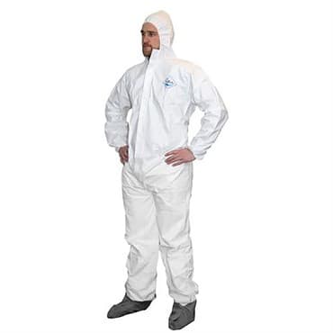 ProWorks Disposable Coverall, Microporous, Elastic Wrist, Ankles, Hood, & Boots, White, XL 25/CS — photo 1 of 2